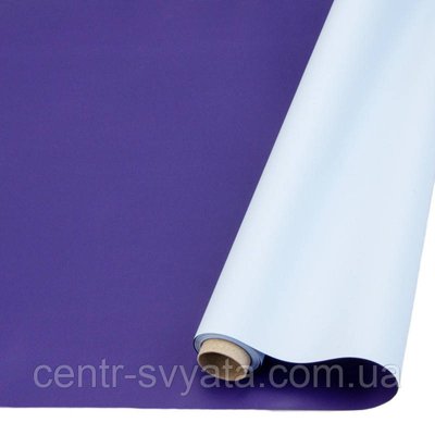 Плівка (калька) в рулоні "Двостороння: фіолетовий + ніжно-блакитний", 60 см х 7 м 2000066943622 фото