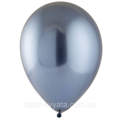 Латексна кулька Everts12" (30 см) Хром Сатин блакитний Azure 4-21-А4-4 фото