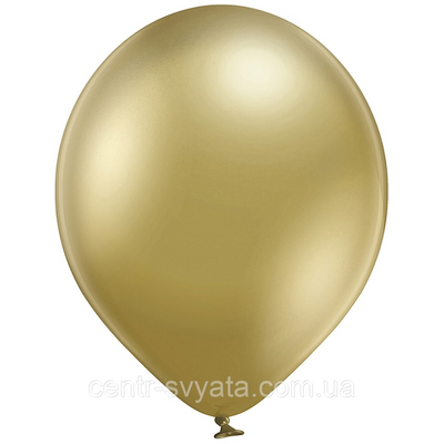 Латексна кулька BELBAL 12"(30 см)/600 Хром Glossy Gold золото 1429758623 фото