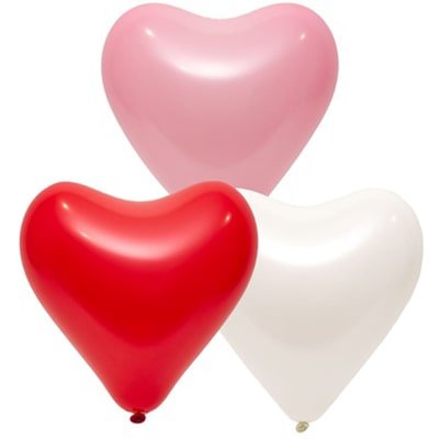 Латексна кулька Серце Everts 12" (30 см) Пастель асорті 1404463031 фото