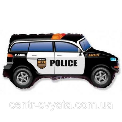 Фольгована кулька Flexmetal (85х46 см) Поліцейська машина 100091 \ 4-14-А1 фото