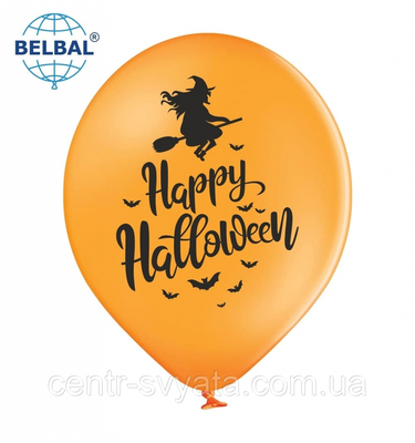 Латексна кулька BELBAL 12"(30 см) HAPPY HALLOWEEN Відьма ШФ фото