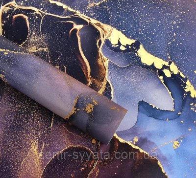 Подарунковий папір 70см х100 см "Фіолетовий мармур" (5 листів) 2093500069 фото