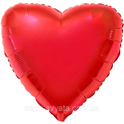 Фольгована кулька Flexmetal 18"(45 см) Серце металік червоне 4-16-А2 фото