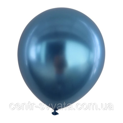 Латексна кулька КНР 12" (30 см) Хром синій 1596792984 фото