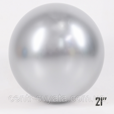 Латексна кулька Show 21" (52,5 см) Хром Brilliance срібло 1562899005 фото