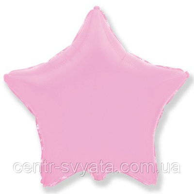 Фольгована кулька Flexmetal 18"(45 см) Зірка пастель рожева 4-16-А2 фото
