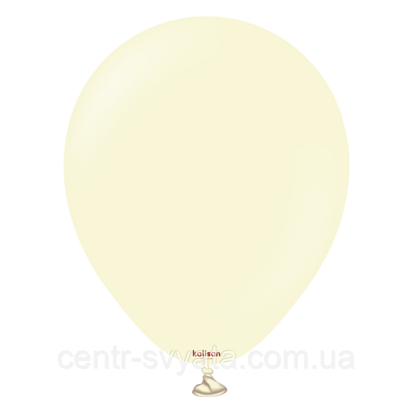Латексна кулька 5"(12 см) Macaron Pale Yellow - Макарун блідо-жовтий 8693296851450 \ 4-21-А4-8 фото
