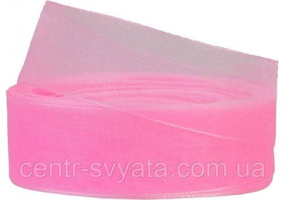 Стрічка органза 2,5 см ( 43 МЕТРИ ) Ніжно-рожева 301750 фото