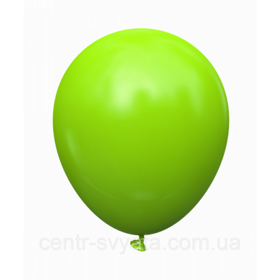 Латексна кулька Kalisan 12"(30 см) Пастель салатовий Standard Lime Green 8693295201522 \ 13 фото