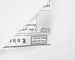 Пленка (калька) матовая в листах "Газета белая" (58 см х 58 см) 5 листов 5000000083879 фото