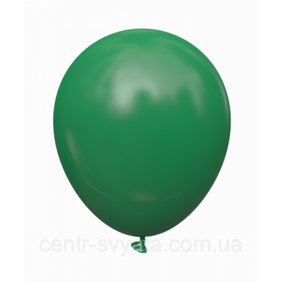 Латексна кулька Kalisan 12"(30 см) Пастель смарагдовий Standard Dark Green 8693295201645 \ 18 фото
