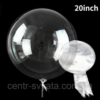 Bubble Бабл (КНР) 20"(50 см) Прозорий 212020 \ 4-11-А2 фото