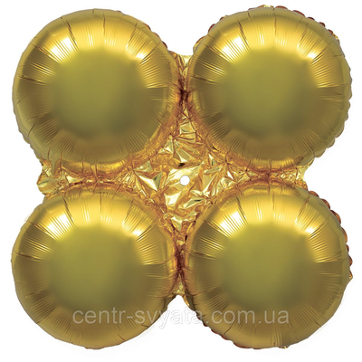 Фольгована кулька Flexmetal 22"(56 см) Підставка для кульок золота 1788335438 фото