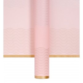 Плівка (калька) матова в рулоні "Золота хвиля на рожевому", (58 см х 58 см) 5 листів безкоду фото