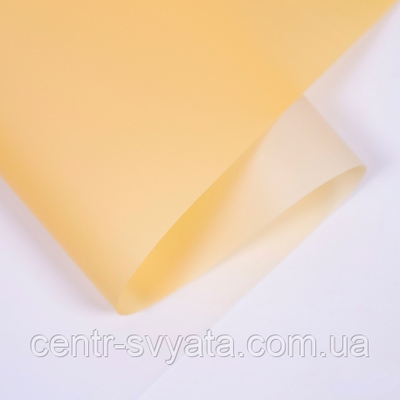 Плівка (калька) матова в листах "Омбре: жовтий + білий" (58 см х 58 см) 5 листів 8000185 фото