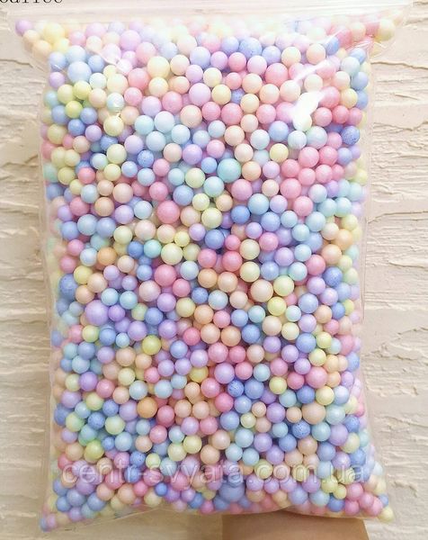 Пінопластові кульки 7-9 мм (400 мл) Макарун веселковий 47003 фото