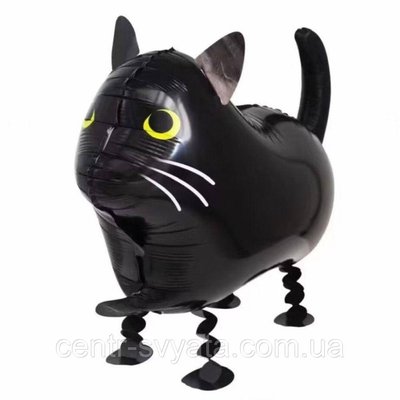 Ходяча фігура фольгована КНР (61х41 см) Кіт чорний 2066887569 фото