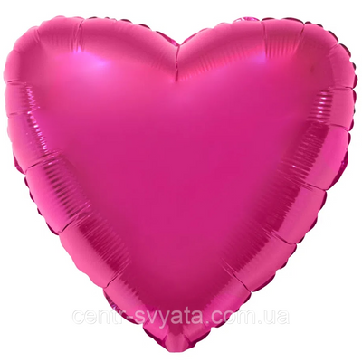 Фольгована кулька Flexmetal 18" (45 см) Серце металік фуксія 4-16-А2 фото