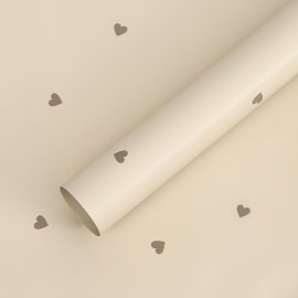 Плівка (калька) матова в листах "Сердечка на молочному", (58 см х 58 см) 5 листів 8000105 фото