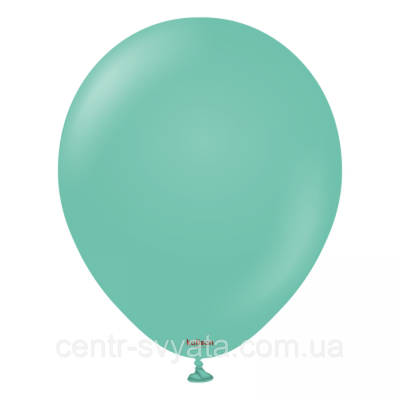 Латексна кулька Kalisan 12"(30 см) Пастель аквамарин Standard Sea Green 8693295201683 \ 32 фото