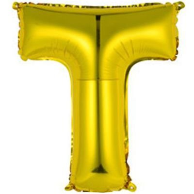 Фольгована літера КНР 14"(36 см ) золото "Т" 1780625692 фото