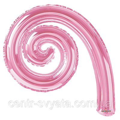 Фольгована кулька КНР 12" (43х30 см) Спіраль рожева 1944765205 фото