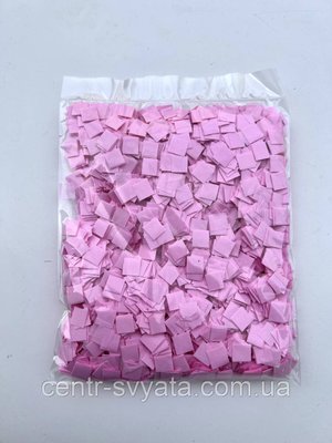 Конфетті "Квадратик рожевий" з вологостійкого тішью 50 г 1696643466 фото