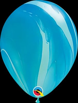 Латексна кулька Qualatex 11" (28 см) Супер блакитний Агат 1298152221 фото
