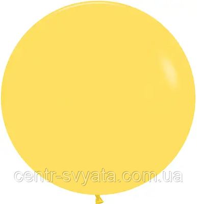 Латексна кулька КНР 18" (45 см) Макарун жовтий 2120276176 фото
