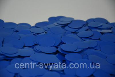 Конфеті "Кружечки" 2,3 см синє, 50 г 1476065946 фото
