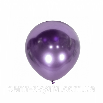 Латексна кулька Kalisan 5"(12 см)/76 Хром фіолетовий 869329001145 \ 102 фото
