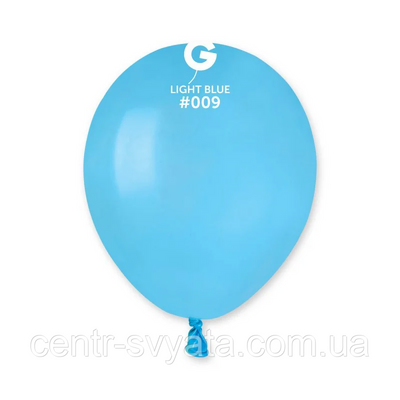 Латексна кулька Gemar 5"(13 см)/ 09 Пастель блакитний 8021886050912 0509 фото