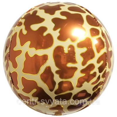 Фольгована кулька КНР 22"(55 см) Сфера 4D жирафа 1460667988 фото