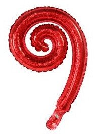 Фольгований кулька КНР 12" (43х30 см) Спіраль червона 1478994459 фото