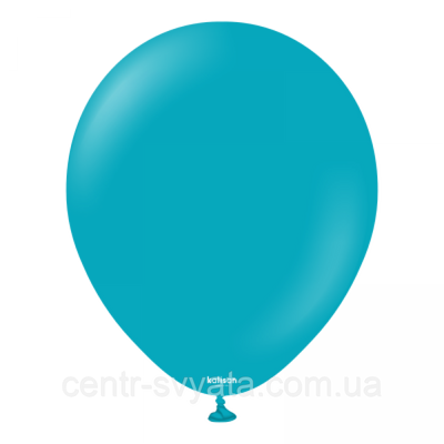 Латексна кулька Kalisan 12"(30 см) Пастель бірюзовий Standard Turquoise 8693295201287 \ 33 фото