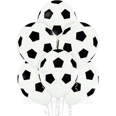 Латексна кулька BELBAL 12"(30 см) Футбольний М'яч 173 \ 4-18-А4-33 фото