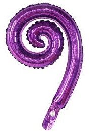 Фольгована кулька КНР 12" (43х30 см) Спіраль фіолетова 1478996134 фото