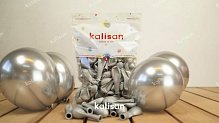 Латексна кулька Kalisan 5"(12 см) Хром срібло 8693296001121 \ 97 фото