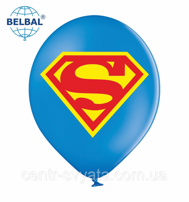 Латексна кулька BELBAL 12" (30 см) Супергерої Супермен 228 \ 4-18-А2-4 фото