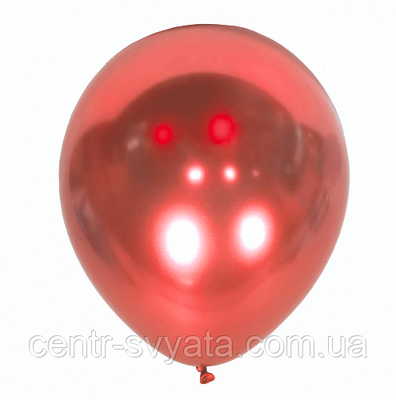 Латексна кулька Kalisan 12"(30 см)/77 Хром червоний 8693295401519 \ 91 фото