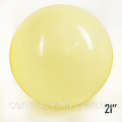 Латексний кулька Show 21" (52.5 см) Макарун жовтий 1508015907 фото