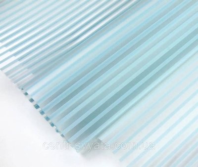 Плівка (калька) матова в рулоні "Блакитна смужка", (58 см х 58 см) 5 листів 8000140 фото