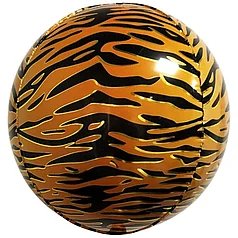 Фольгована кулька КНР 22"(55 см) Сфера 4D тигр 1458136808 фото