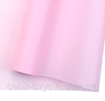 Плівка (калька) матова в рулоні щільна"Пастель світло-рожева Pink", 60 см х 8 м 2000066944827 фото
