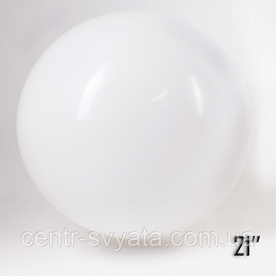 Латексний кулька Show 21" (52.5 см) Пастель білий 1508016551 фото