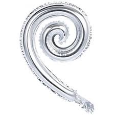 Фольгований кулька КНР 12" (43х30 см) Спіраль срібло 1478997614 фото