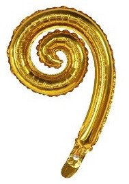 Фольгований кулька КНР 12" (43х30 см) Спіраль золото 1478998331 фото