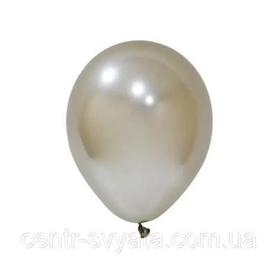 Латексна кулька Balonevi 12" (30 см) Хром біле золото 4-21-А4-4 фото