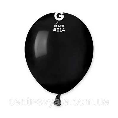 Латексна кулька Gemar 5"(13 см)/ 14 Пастель чорний 8021886051414 0514 фото
